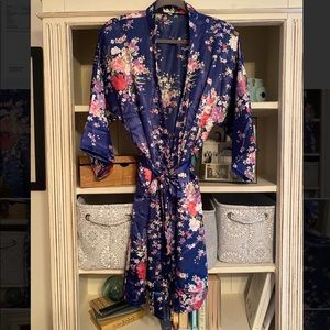 Silk kimono robe